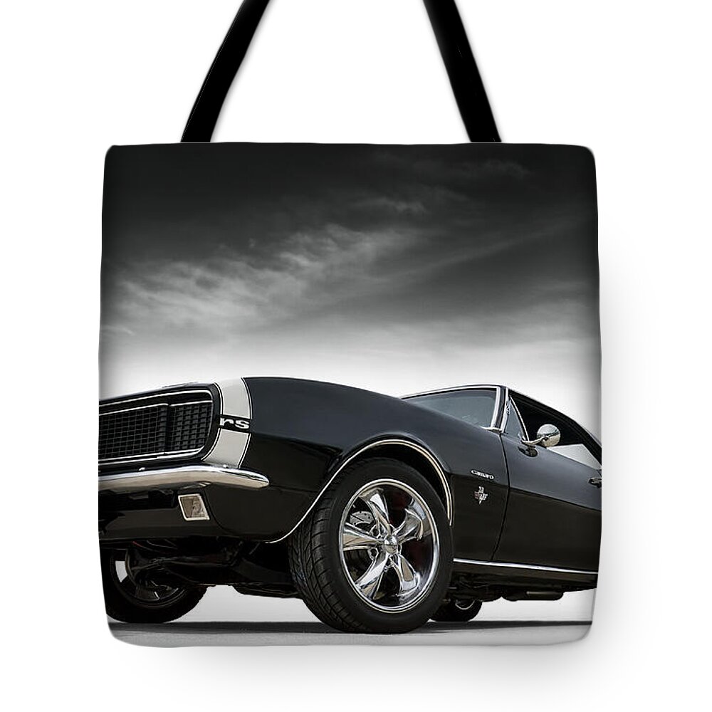 Camaro Tote Bag featuring the digital art '67 Camaro RS #67 by Douglas Pittman