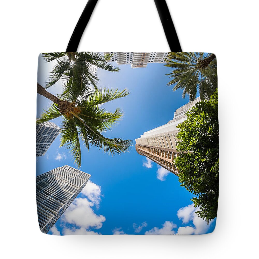 Architecture Tote Bag featuring the photograph Downtown Miami #7 by Raul Rodriguez