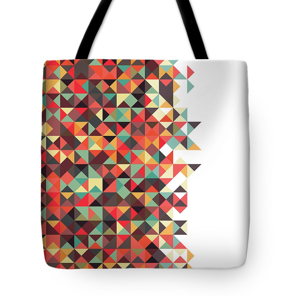 Pattern Tote Bag featuring the digital art Geometric Art #7 by Mike Taylor