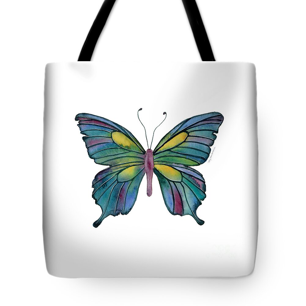 Amy Kirkpatrick Butterfly Tote Bag featuring the painting 71 Cathedral Butterfly by Amy Kirkpatrick