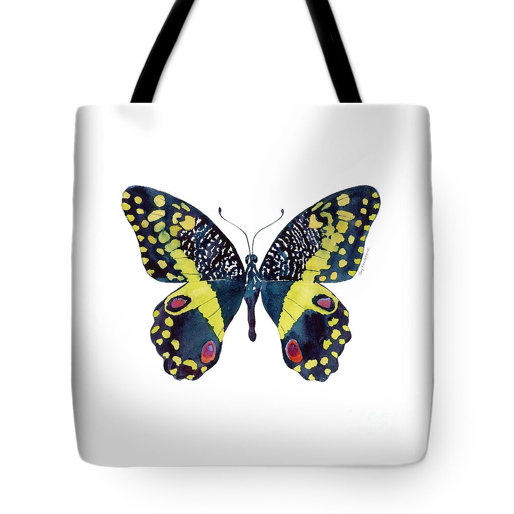 African Citrus Butterfly Tote Bag featuring the painting 73 Citrus Butterfly by Amy Kirkpatrick