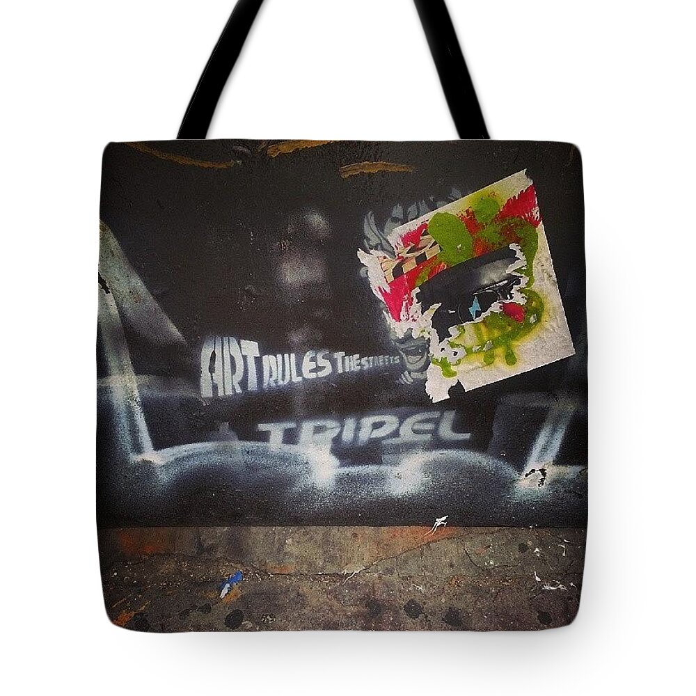 Igersnyc Tote Bag featuring the photograph Art Rules The Streets by Charlie Cliques
