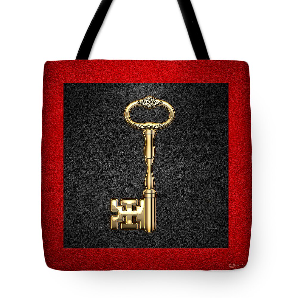 'ancient Brotherhoods' Collection By Serge Averbukh Tote Bag featuring the digital art 7th Degree Mason - Provost and Judge Masonic Jewel by Serge Averbukh