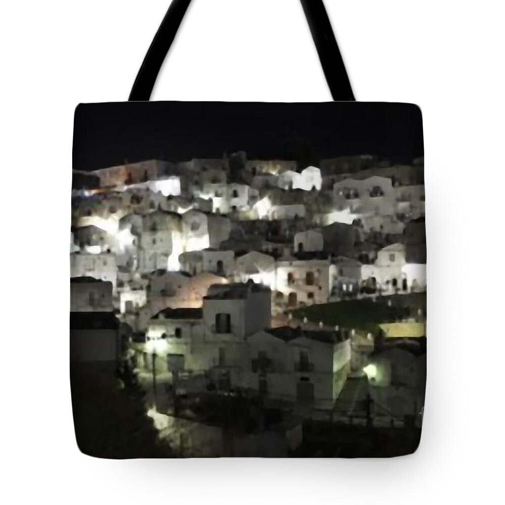Night Tote Bag featuring the photograph Monte S. Angelo by Matteo TOTARO