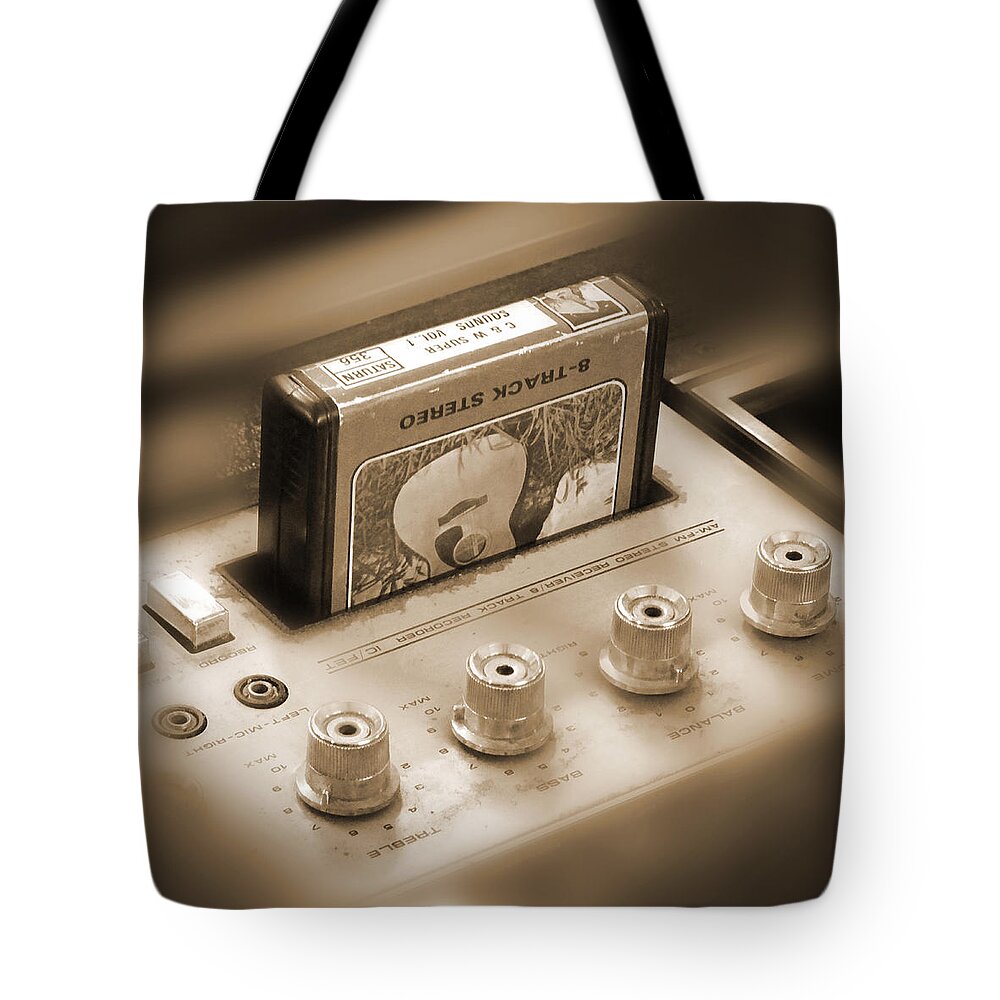 8-track Tape Player Tote Bag featuring the photograph 8-Track Tape Player by Mike McGlothlen