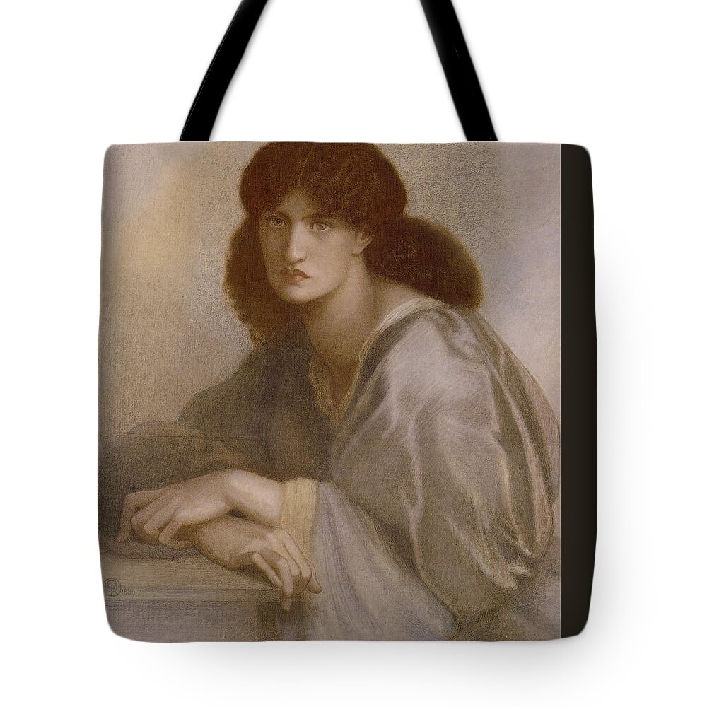 Young Lady Tote Bag featuring the painting Young Lady by MotionAge Designs