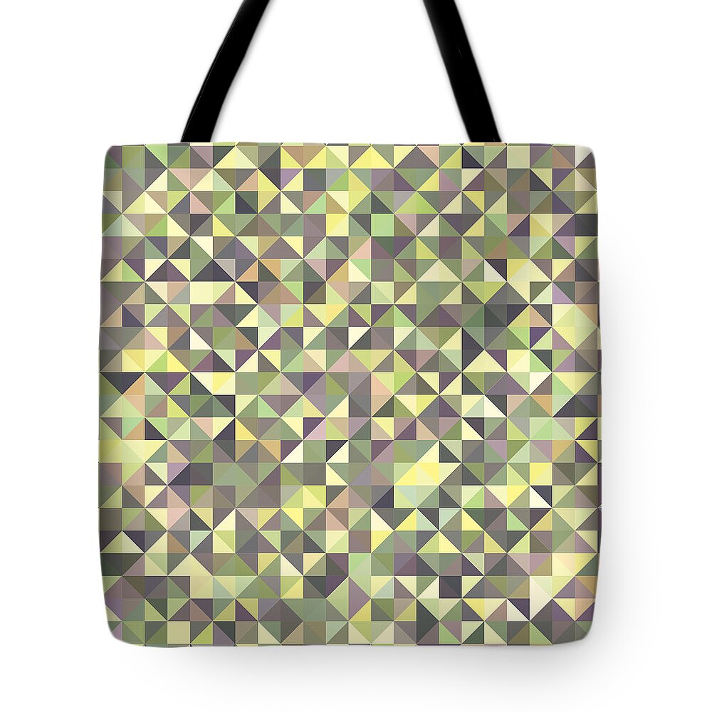Abstract Tote Bag featuring the digital art Pixel Art #81 by Mike Taylor