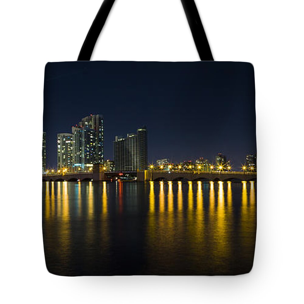 Architecture Tote Bag featuring the photograph Miami Downtown Skyline #9 by Raul Rodriguez