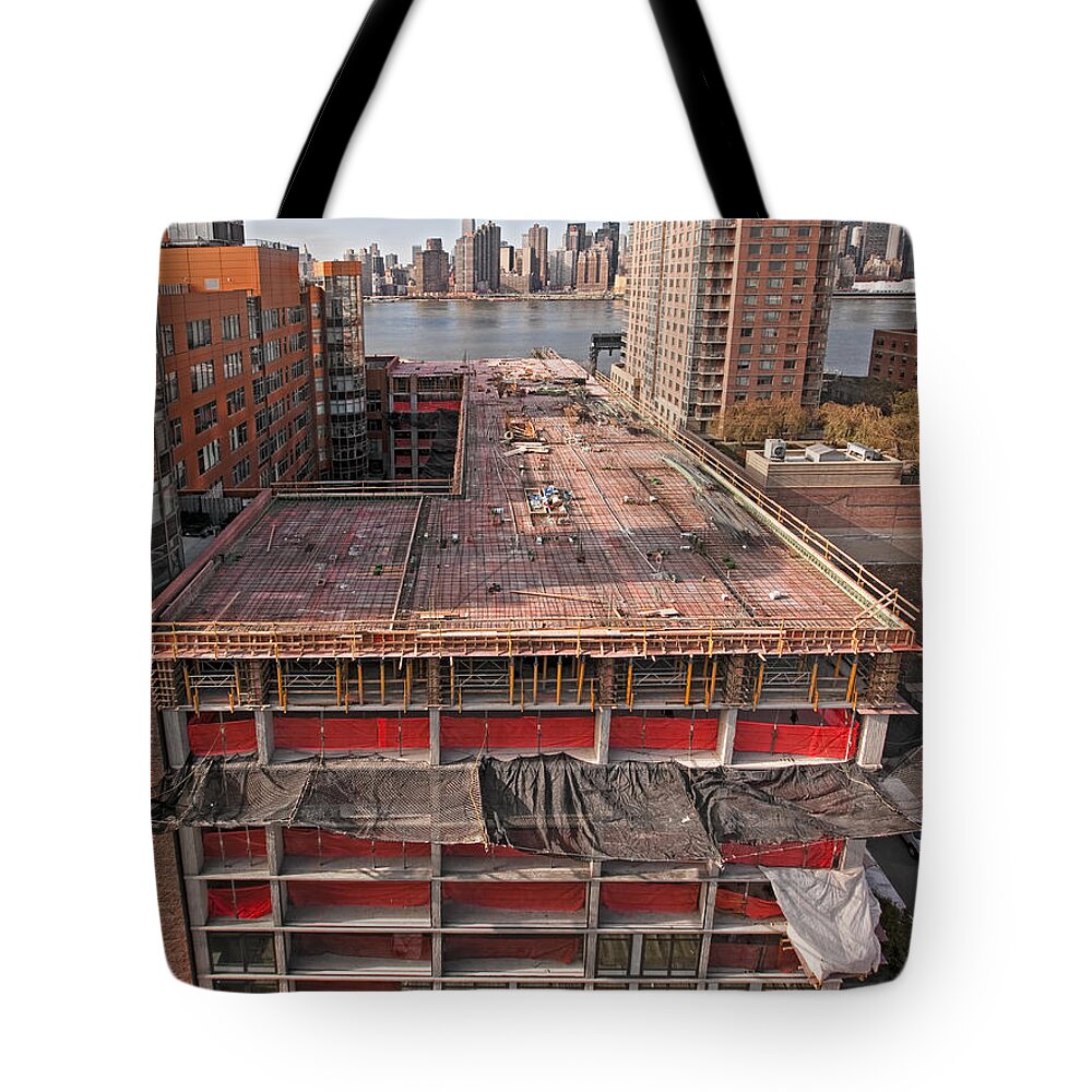  Tote Bag featuring the photograph 9th Floor Forms by Steve Sahm