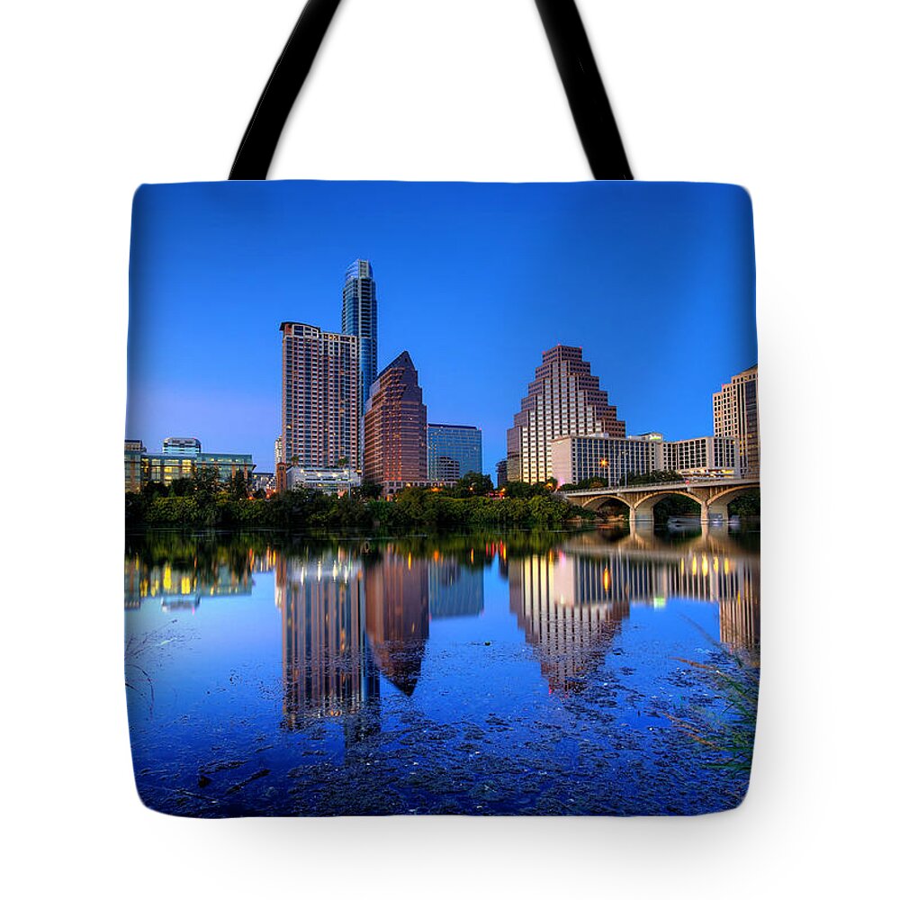 Austin Tote Bag featuring the photograph A Beautiful Austin Evening by Dave Files