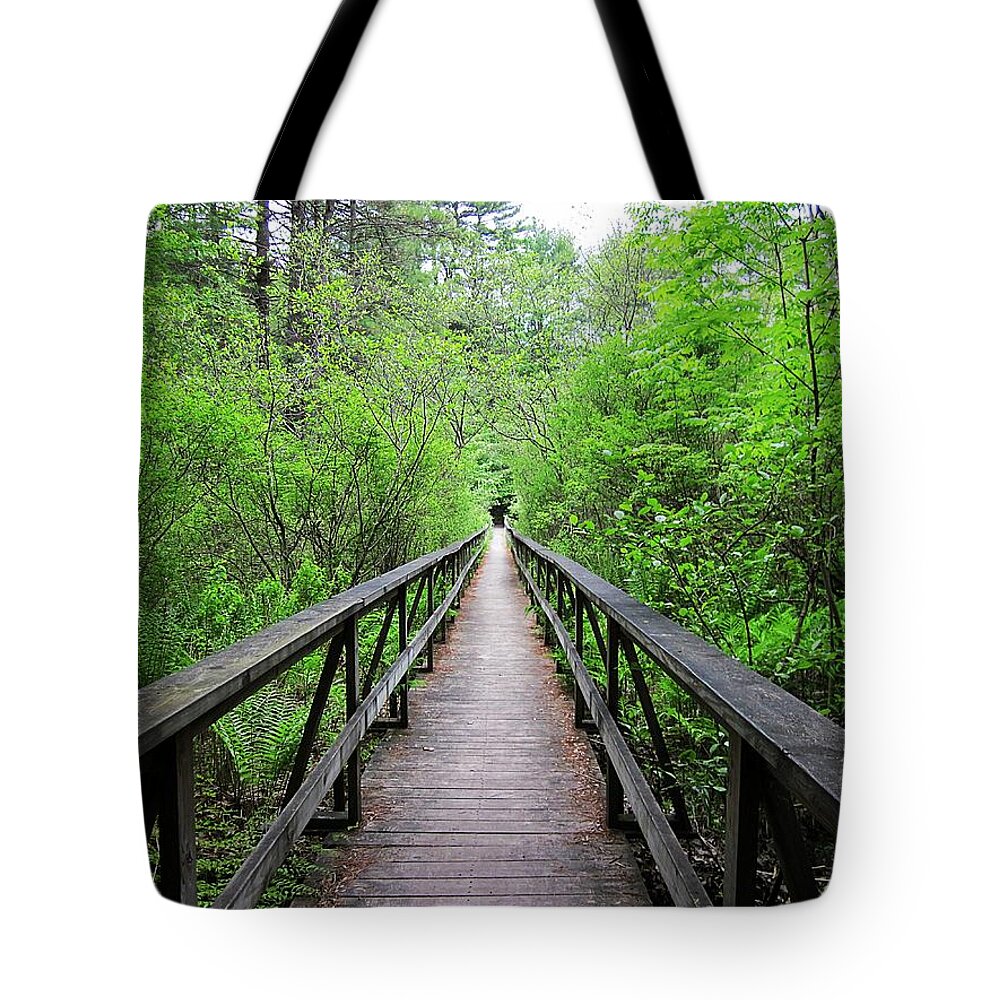 Bridge Tote Bag featuring the photograph A Bridge to Somewhere by MTBobbins Photography