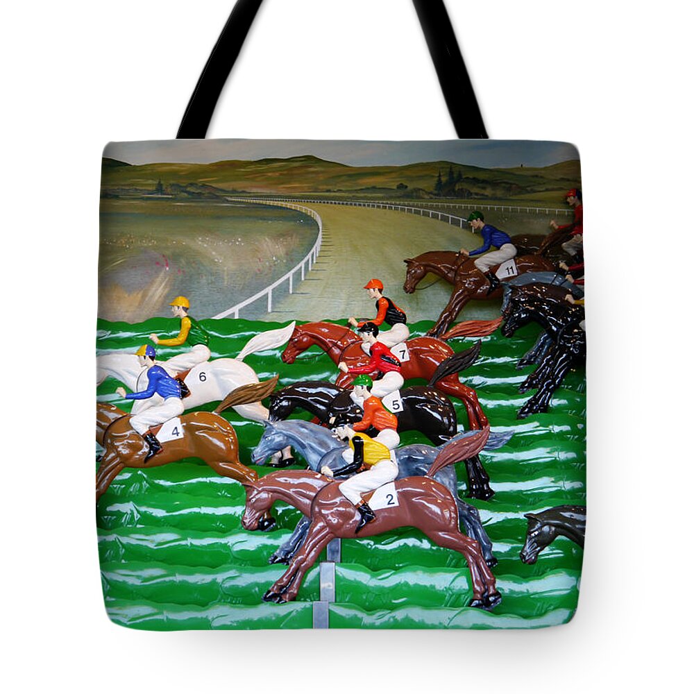 Richard Reeve Tote Bag featuring the photograph A Day at the Races by Richard Reeve