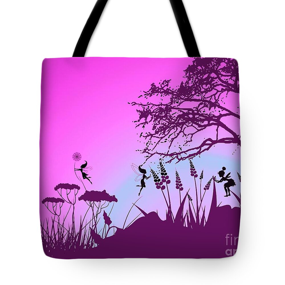 Fairy Tote Bag featuring the photograph A Fairyland Under the Rainbow by Andrea Kollo