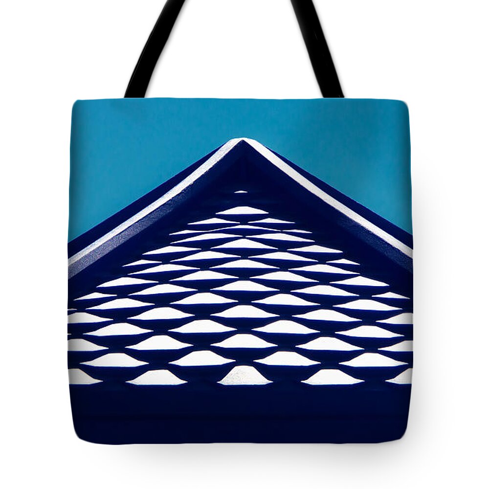 Triangle Tote Bag featuring the photograph A Family Of Different Shaped Triangles by Gary Slawsky