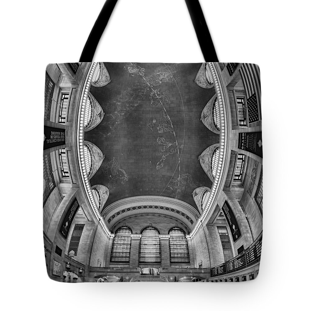 New York City Tote Bag featuring the photograph A Grand View BW by Susan Candelario