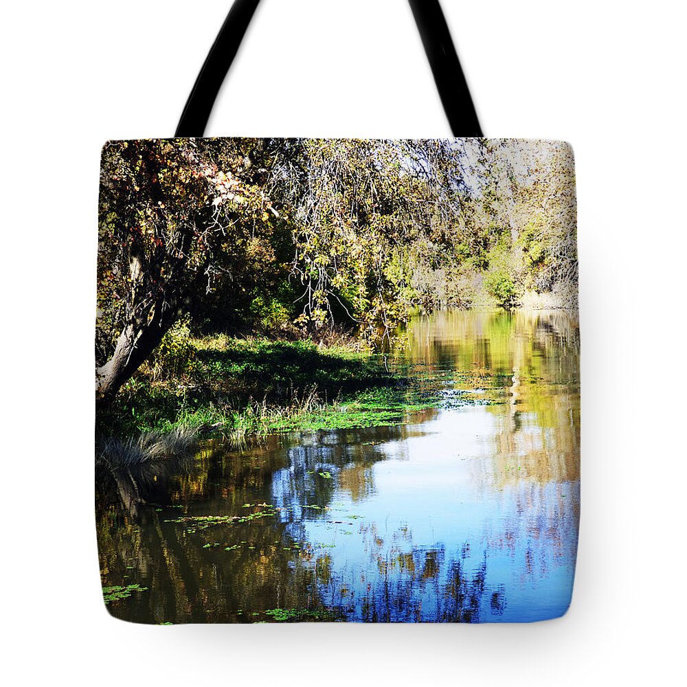 River Tote Bag featuring the photograph A Lazy River by Pamela Patch