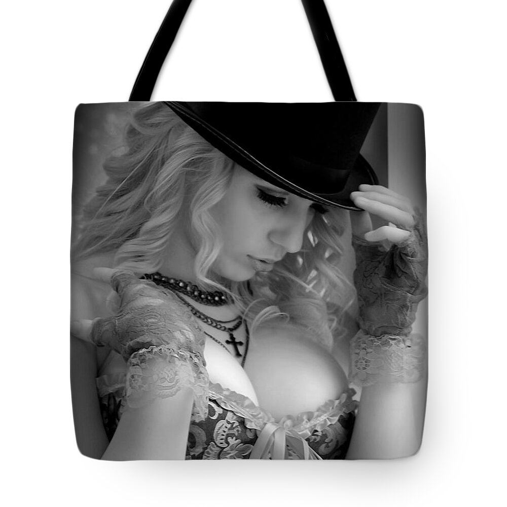 Fantasy Tote Bag featuring the painting A Melancholy Moment  by Jon Volden