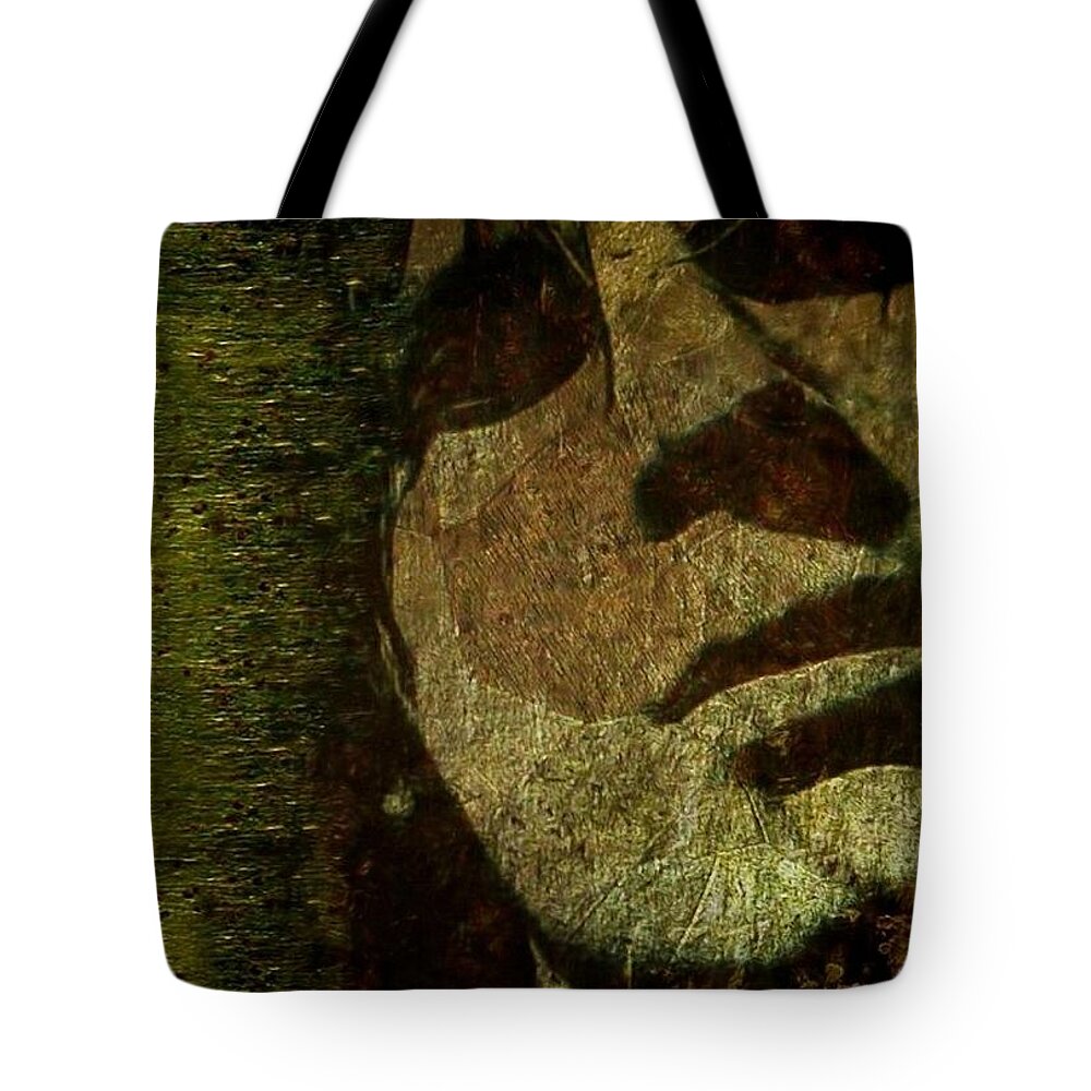 Abstract Tote Bag featuring the digital art A minute of reflection by Gun Legler