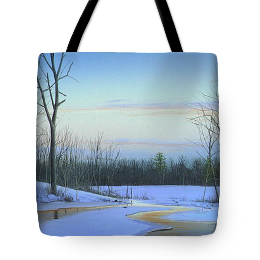 Landscape Tote Bag featuring the painting A New Dawn by Mike Brown