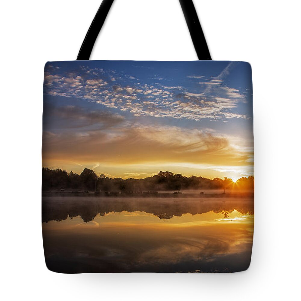 Sunrise Tote Bag featuring the photograph A new day by Everet Regal