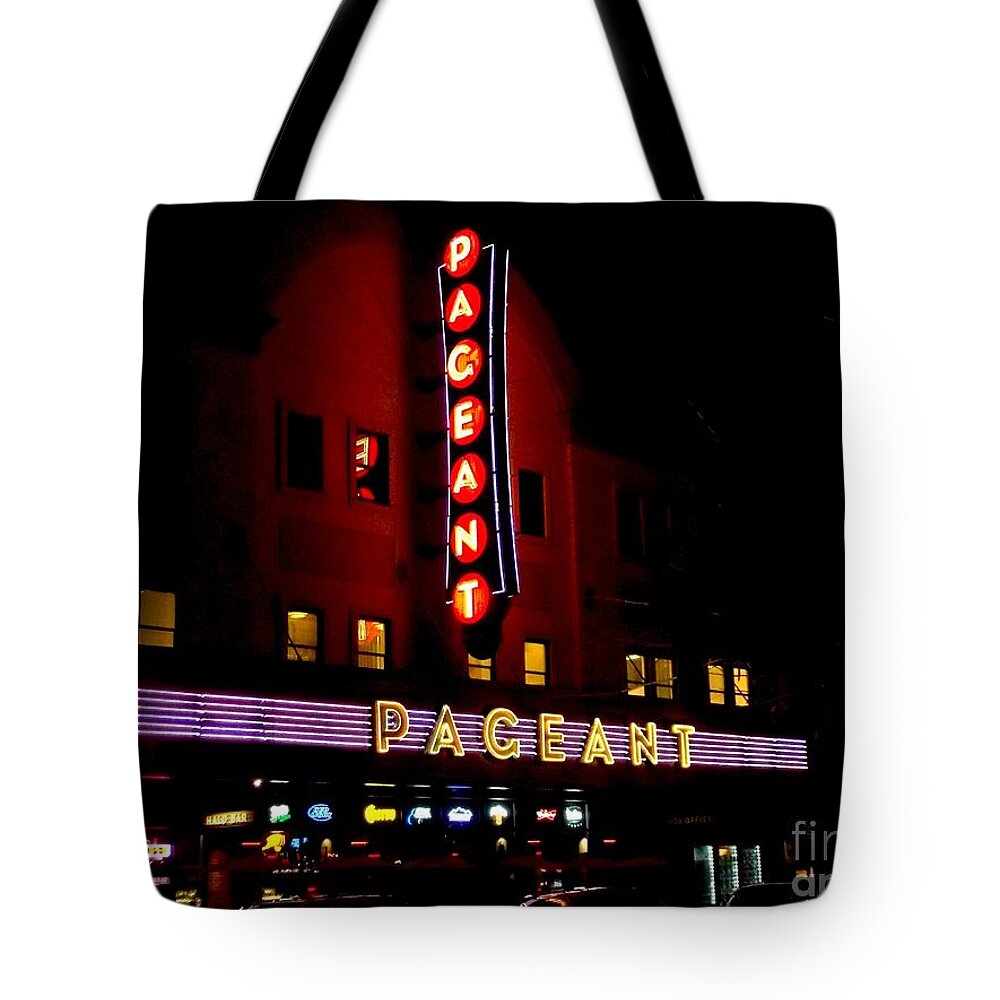 The Pageant Tote Bag featuring the photograph A Night at the Pageant by Kelly Awad