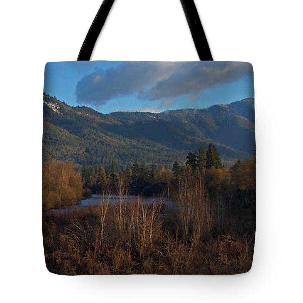 Grants Pass Tote Bag featuring the photograph A River Runs Through It by Mick Anderson
