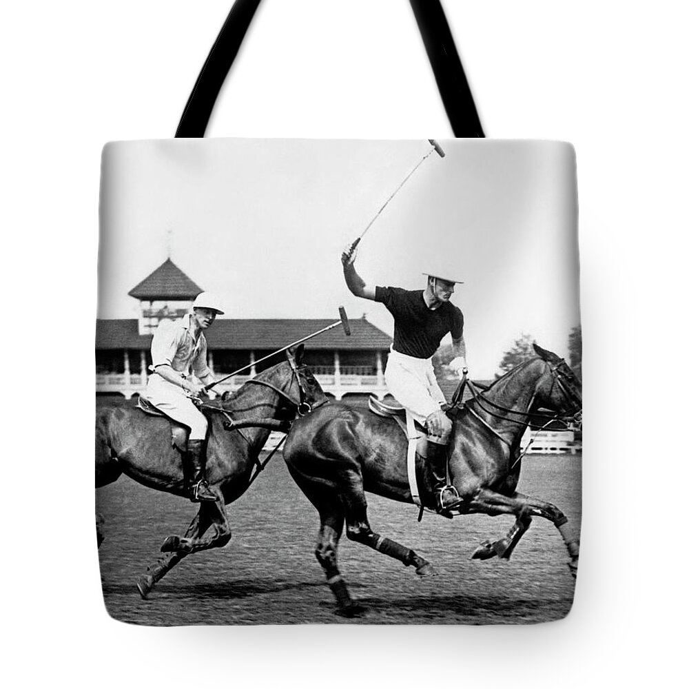 1920s Tote Bag featuring the photograph A Royal Polo Match by Underwood Archives