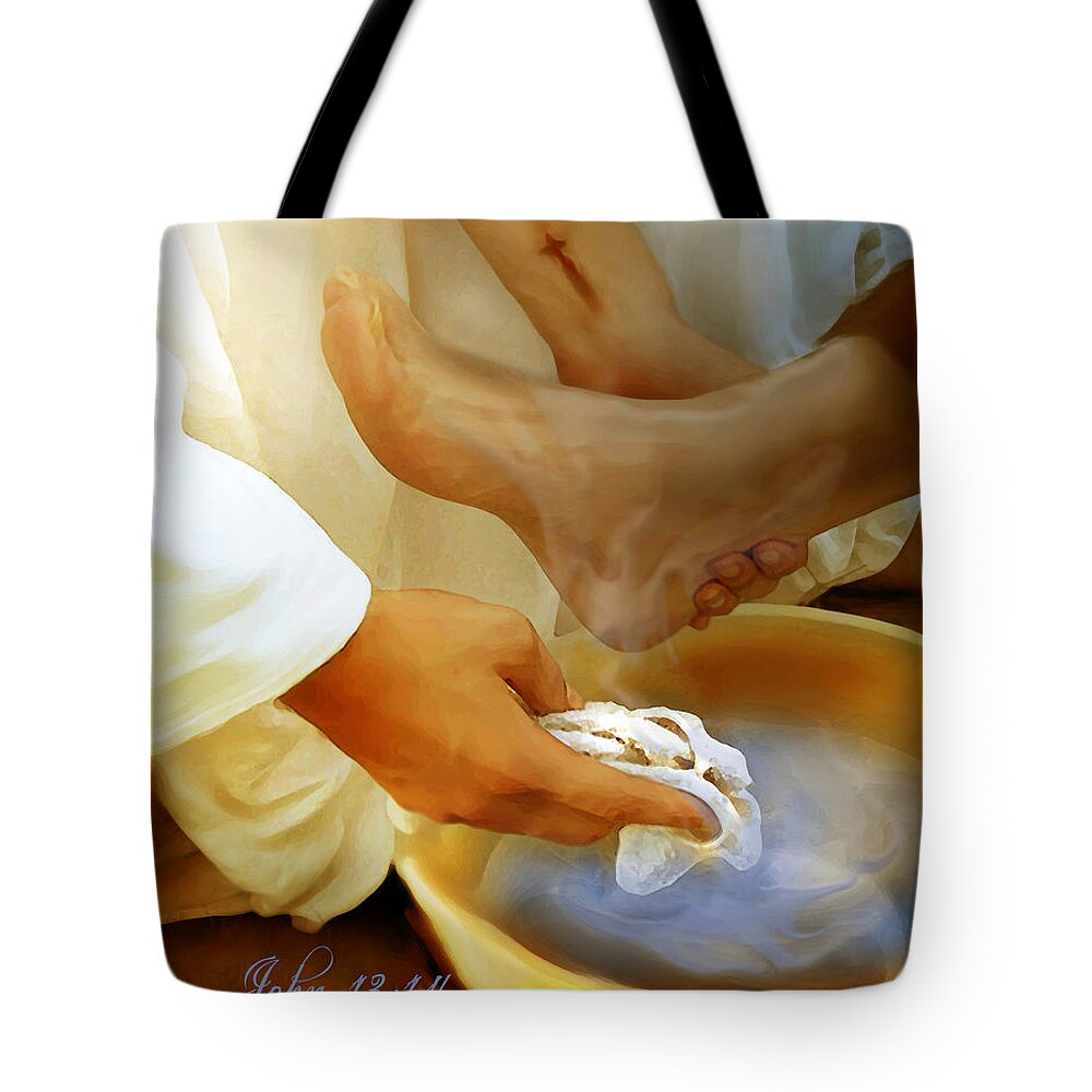A Servants Heart Tote Bag featuring the painting A Servants heart by Jennifer Page