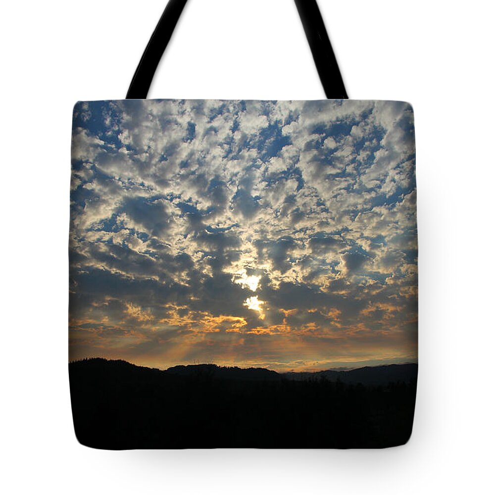 Cloudy Tote Bag featuring the photograph A Storm Is Coming by KATIE Vigil