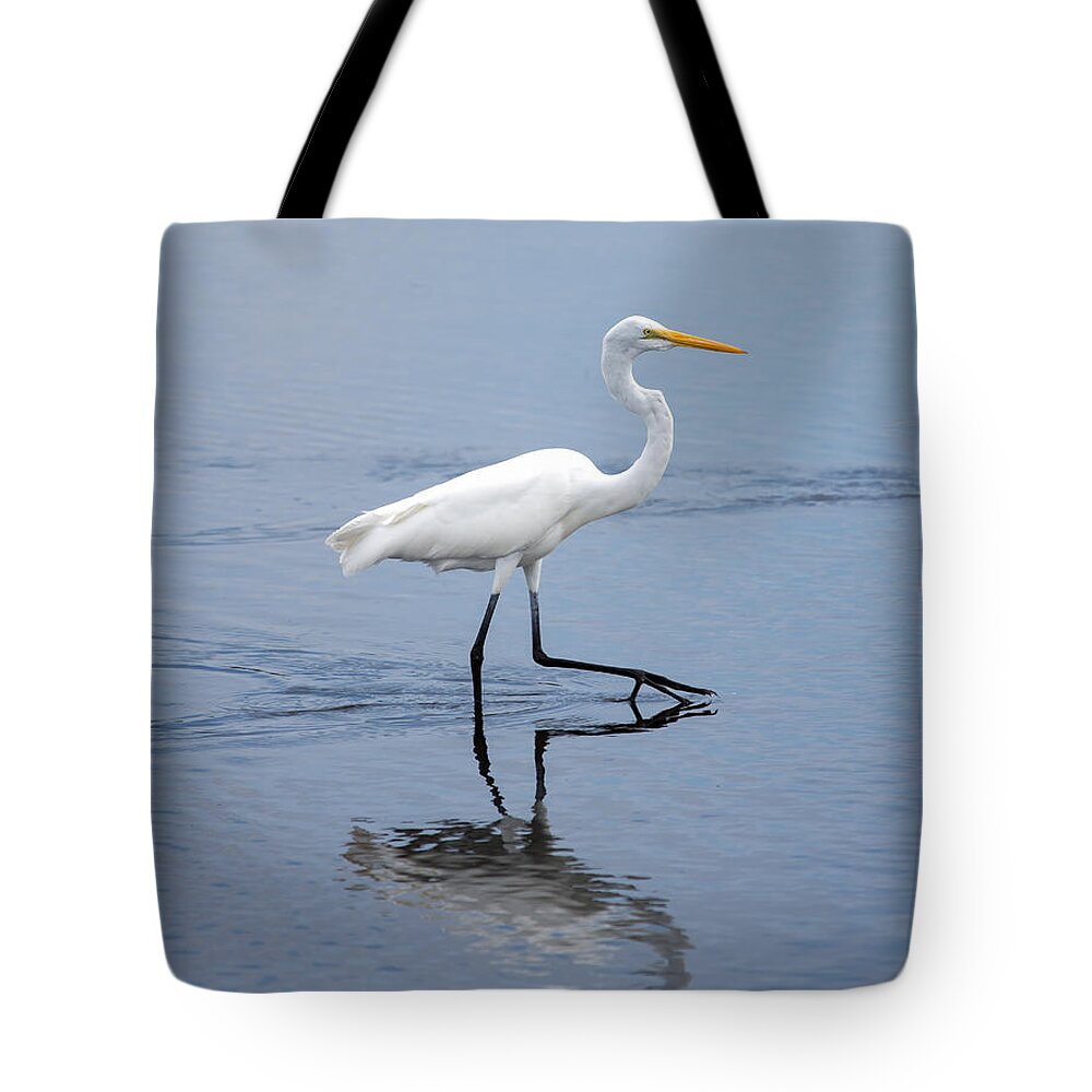 Nature Tote Bag featuring the photograph A Stroll in the Marsh by John M Bailey