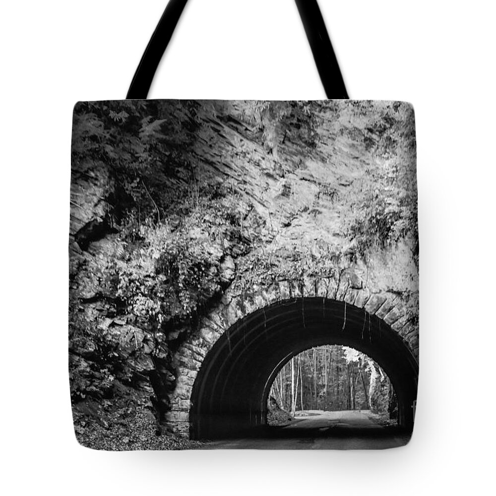 Tunnel Tote Bag featuring the photograph A Tunnel in the Park by Lynn Sprowl