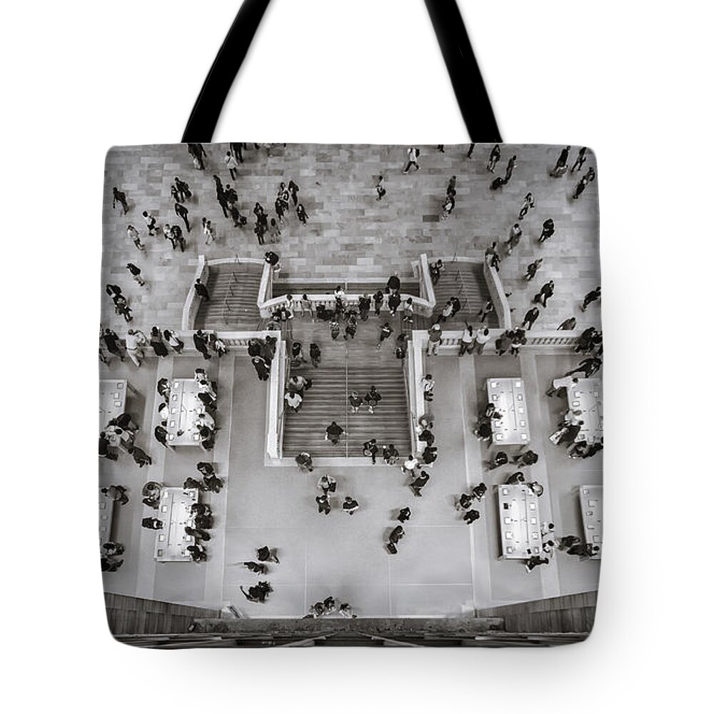 Fdr Tote Bag featuring the photograph A view from above - B and W by Eduard Moldoveanu