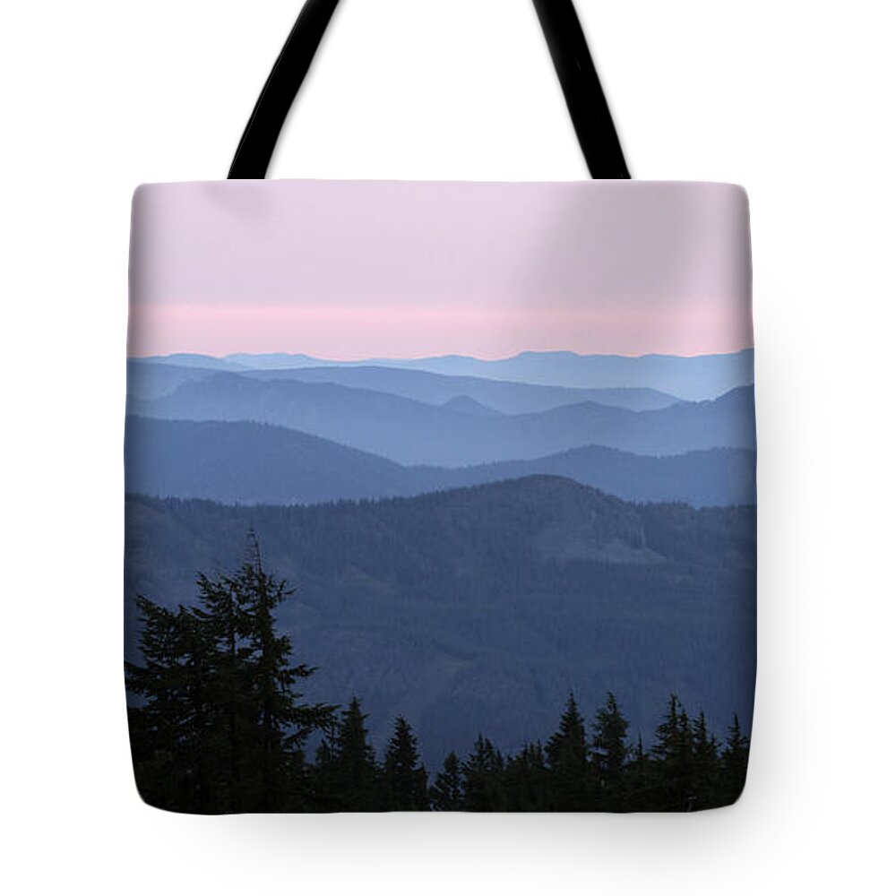 A View From Timberline Tote Bag featuring the photograph A View from Timberline by Wes and Dotty Weber