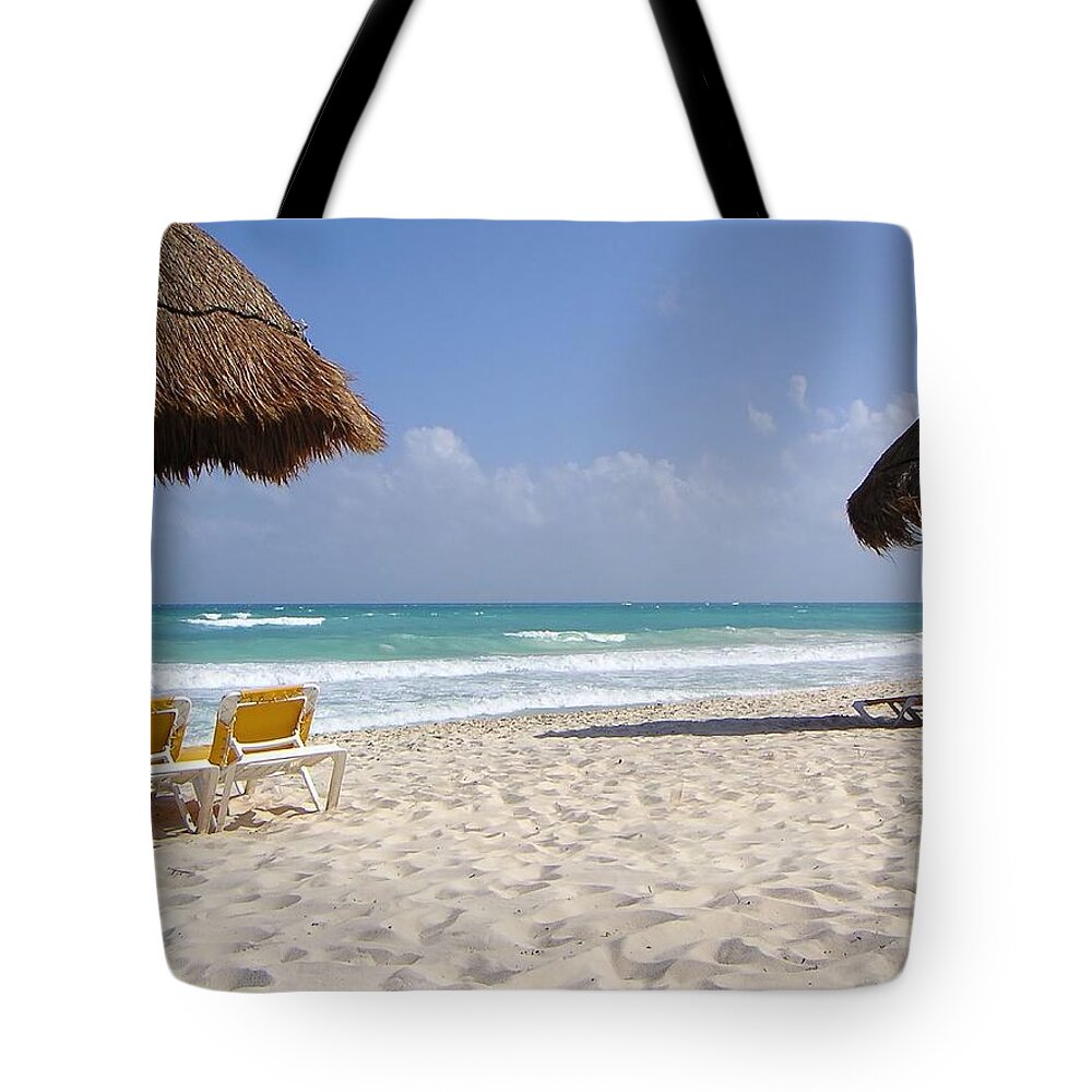 Beach Tote Bag featuring the photograph A view of paradise by Steve Ondrus