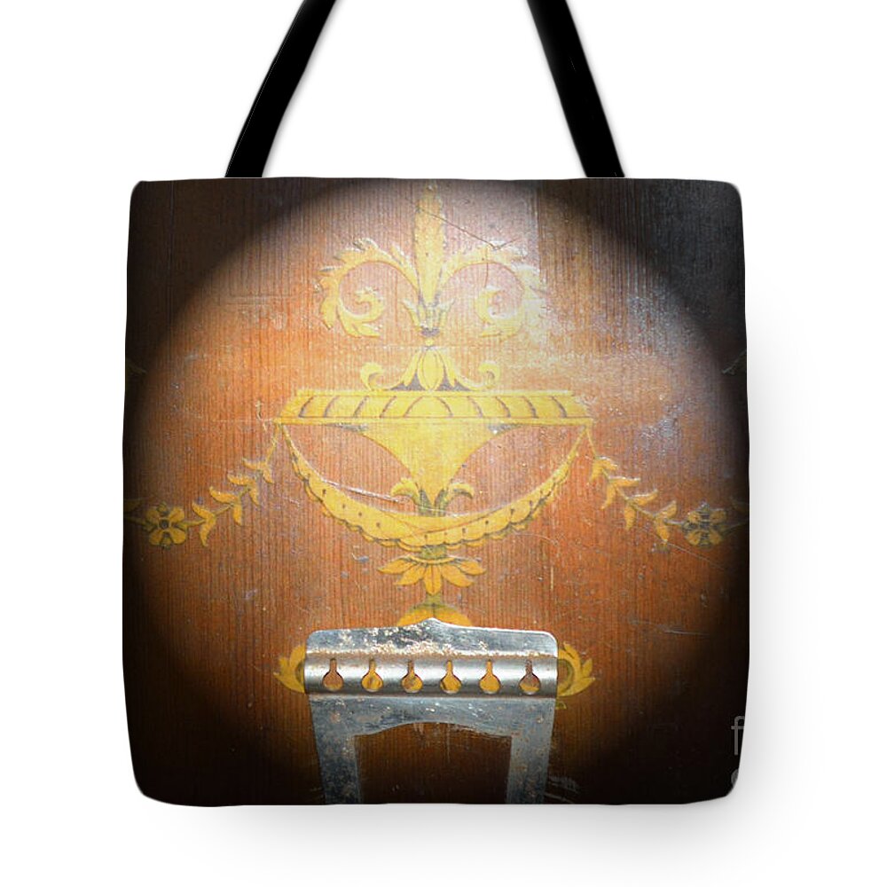 Vintage Tote Bag featuring the painting A Vintage Guitar by Alys Caviness-Gober