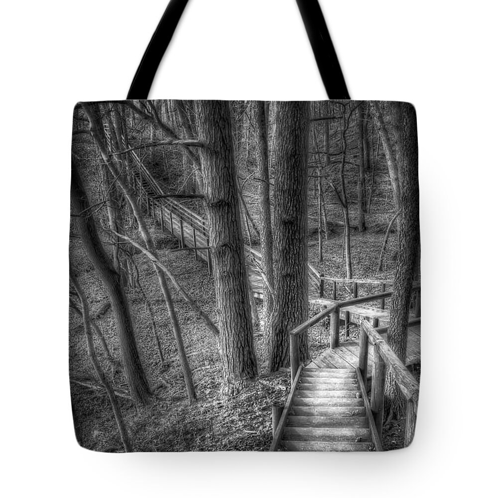 Trees Tote Bag featuring the photograph A Walk Through the Woods by Scott Norris