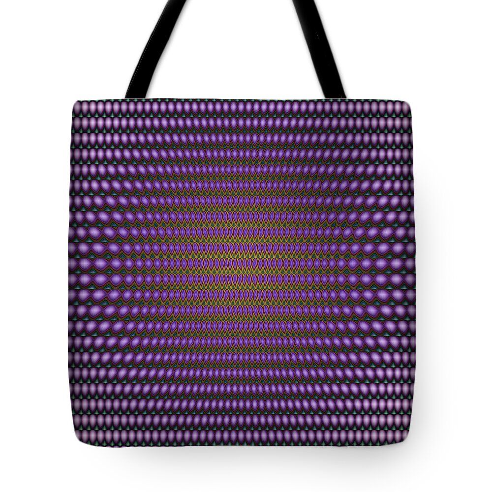 Op Art Tote Bag featuring the digital art Abacus by WB Johnston