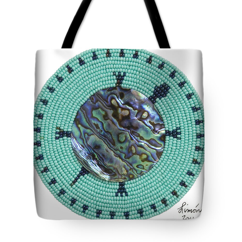 Abalone Shell Tote Bag featuring the mixed media Abalone Shell by Douglas Limon