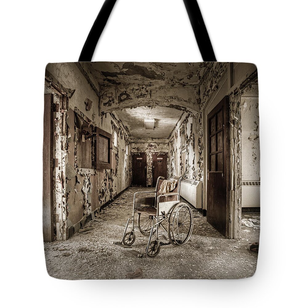 Abandoned Tote Bag featuring the photograph Abandoned asylums - what has become by Gary Heller