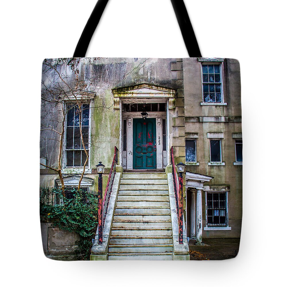 Step Tote Bag featuring the photograph Abandoned Building by Perry Webster