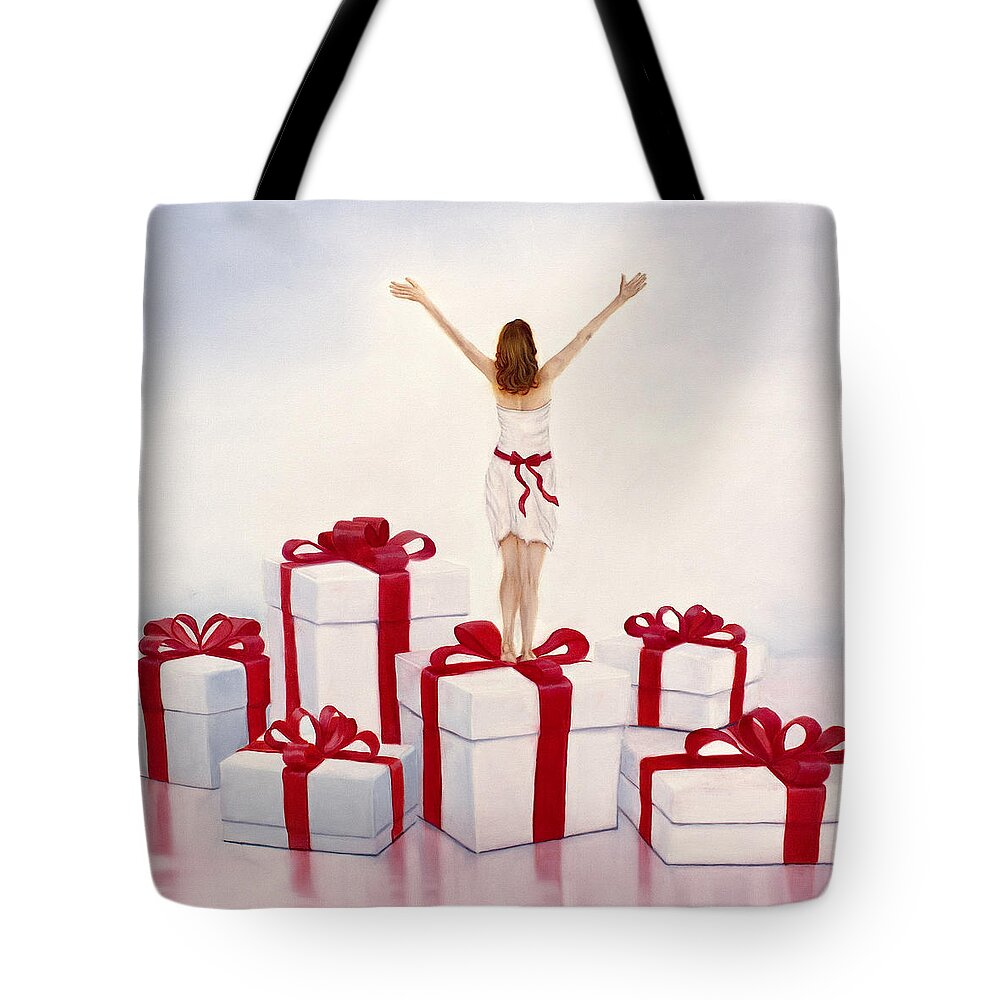 Prophetic Tote Bag featuring the painting Abounding Gifts by Jeanette Sthamann