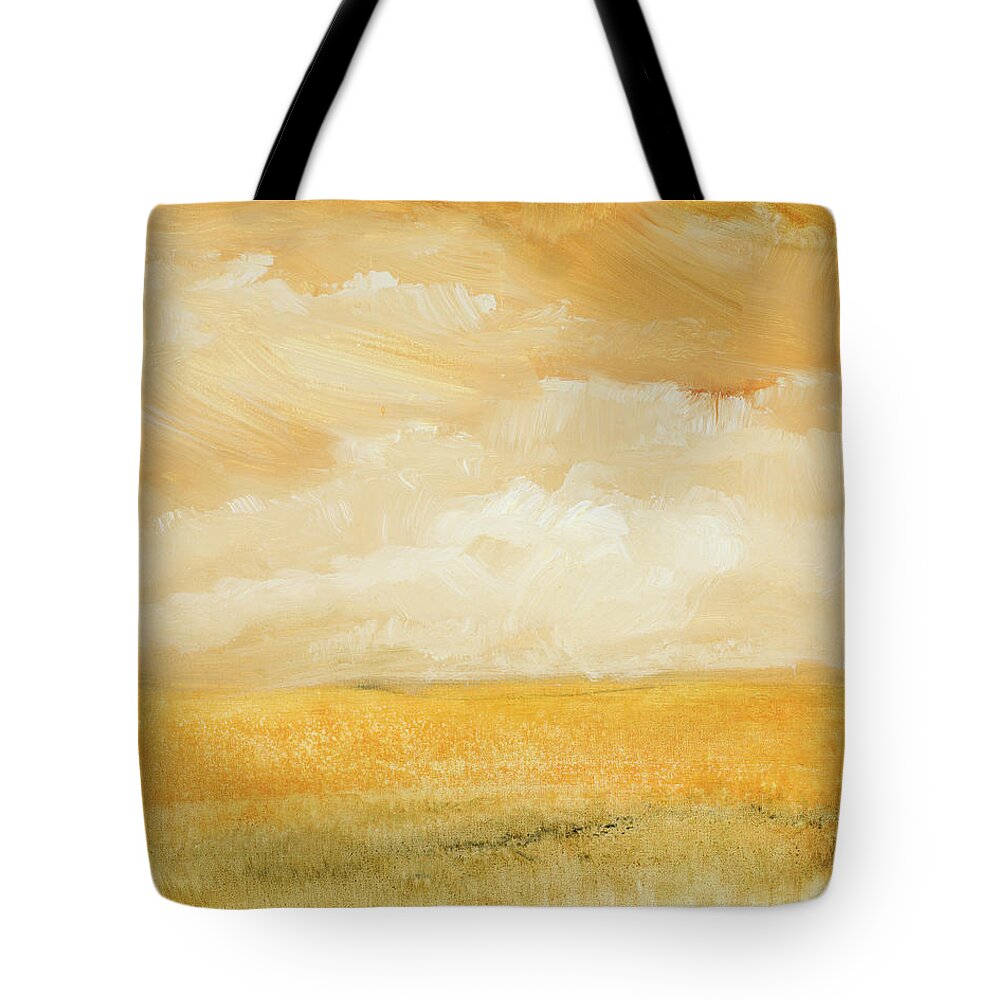 Above Tote Bag featuring the painting Above Golden Plains II by Lanie Loreth