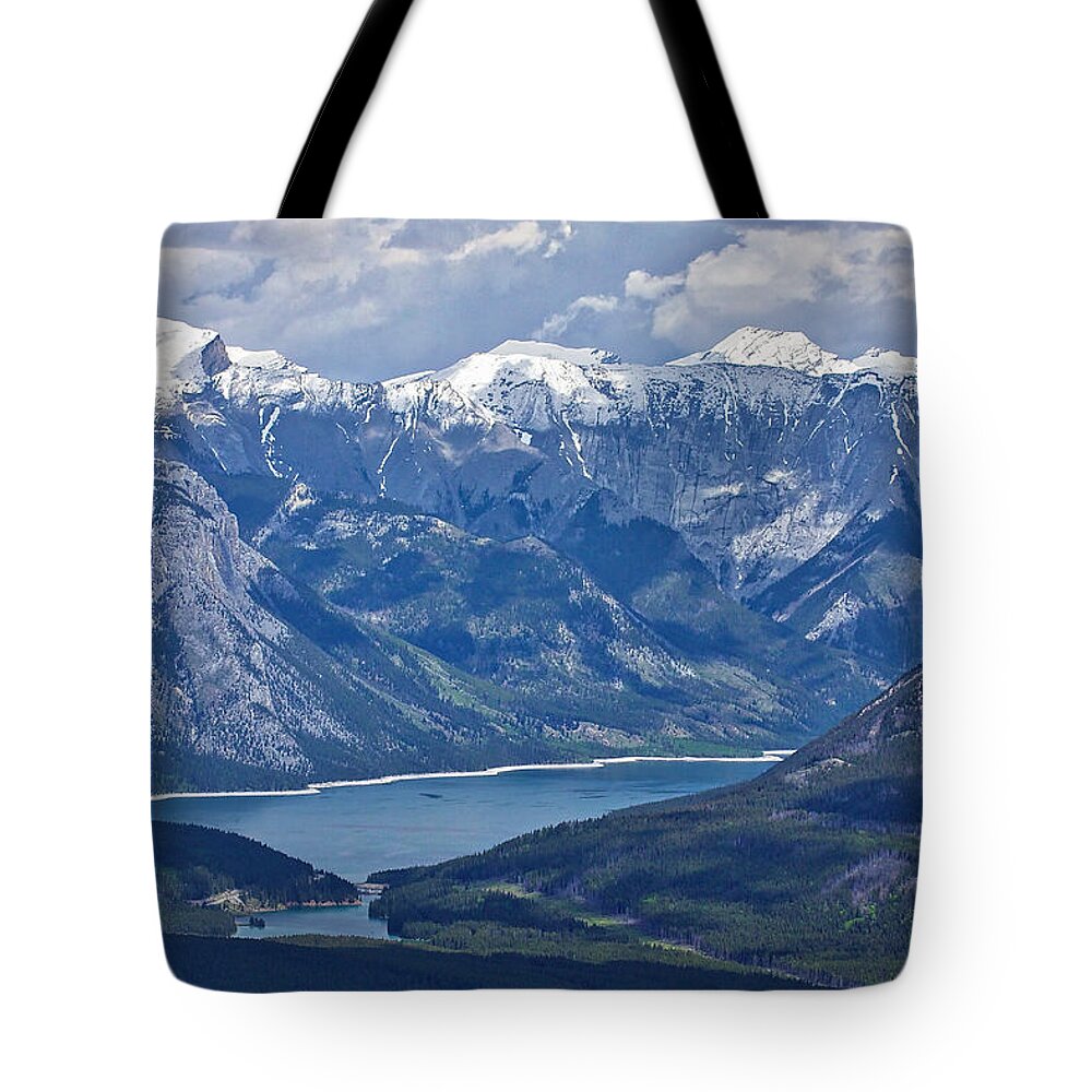 Lake Minnewanka Tote Bag featuring the photograph Above Lake Minnewanka #2 by Stuart Litoff