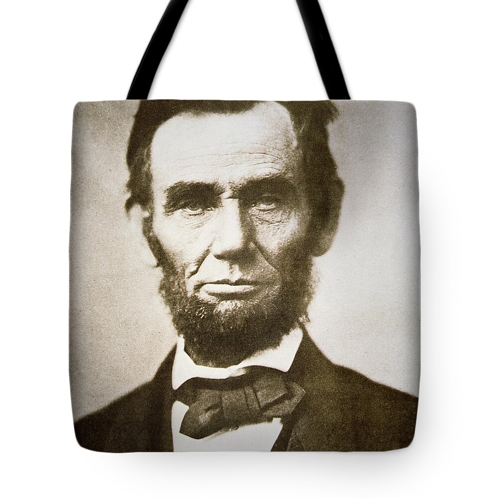 Abraham Tote Bag featuring the photograph Abraham Lincoln by Alexander Gardner