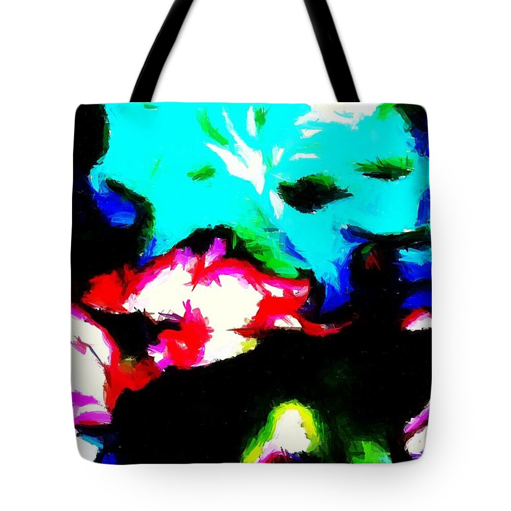 Abstract 105 Tote Bag featuring the digital art Abstract 105 by Barbara A Griffin