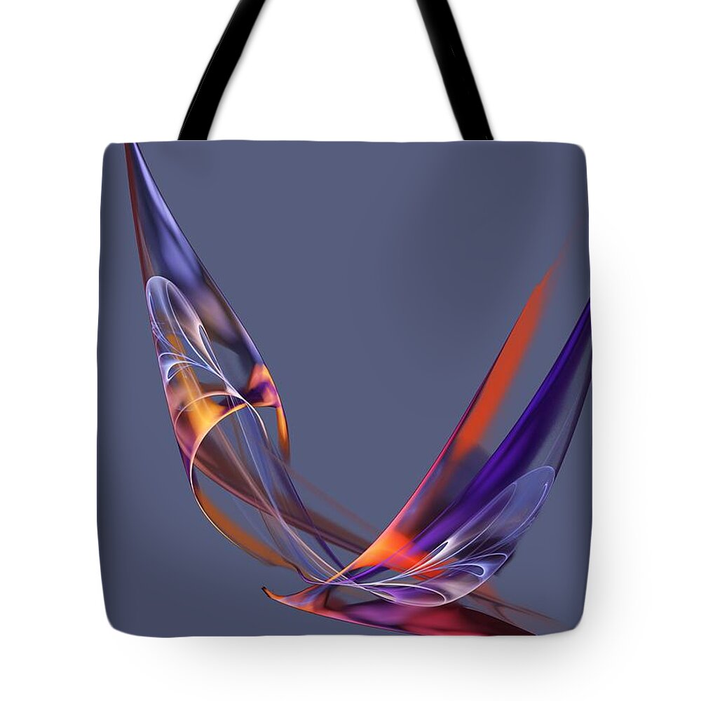 Fine Art Tote Bag featuring the digital art Abstract 111913 by David Lane