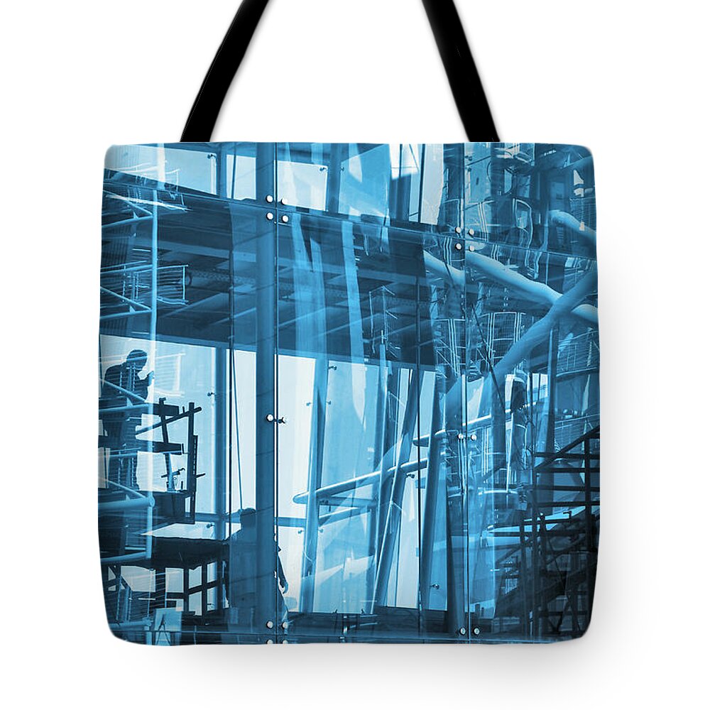 Abstract Tote Bag featuring the photograph Abstract Architecture by Carlos Caetano