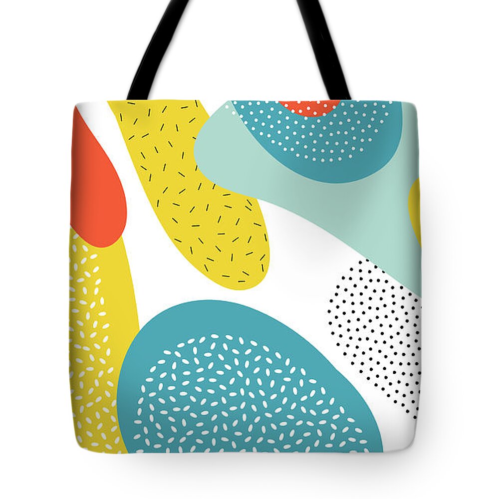 Magazine Cover Tote Bag featuring the digital art Abstract Art Color Vector Lines And by Chaluk