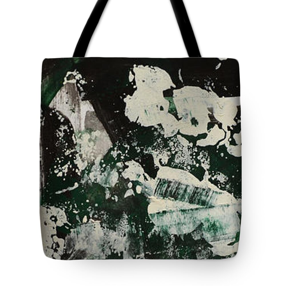 Abstract Tote Bag featuring the painting Abstract Collage by Andrea Anderegg