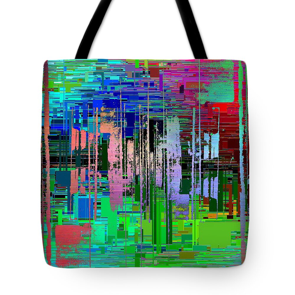 Abstract Tote Bag featuring the digital art Abstract Cubed 19 by Tim Allen